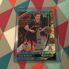 Nico Mannion #18 Warriors RC 2020-21 prizm draft picks Blue Yellow Green Choice