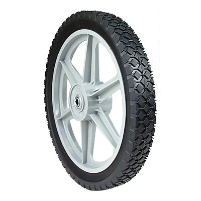 Maxpower 335110B 14'' x 1.75'' Spoked Plastic Wheel, Black