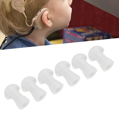 30pcs Hearing Amplifiers Eartips Soft Silicone White Accessories Replacement HR6