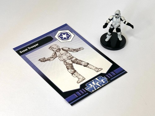 Star Wars Miniatures IMPERIAL ENTANGLEMENTS Scout Trooper #19/40 con carta - Foto 1 di 2