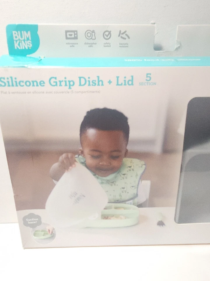 Bumkins 幼儿和婴儿吸盘微波炉盘硅胶分盘 — 第 2/4 张图片