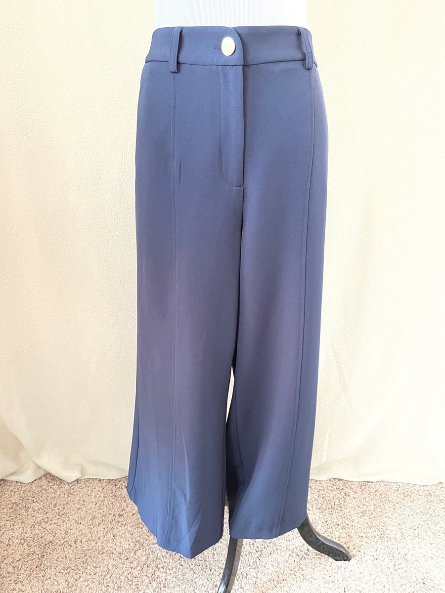 Zac & Rachel Navy Blue High-Rise Wide Leg Pants - 22W