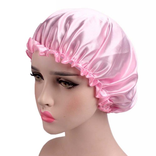 Womens Long Hair Care Satin Bonnet Sleep Hat Cap Night Silk feel Wrap Head Cap ♢ - Picture 7 of 44