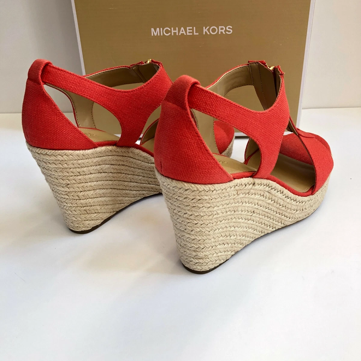 Michael kors clearance zip up wedges