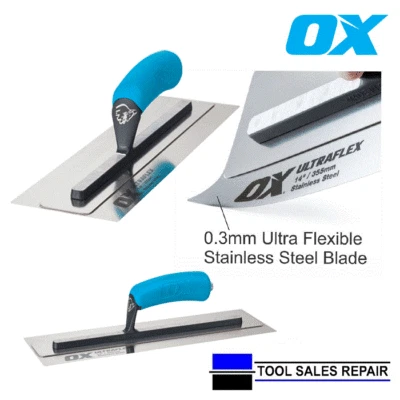 OX Ultraflex Stainless Steel Plastering Finishing FLEXY Trowel