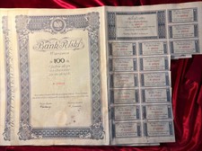 POLAND 🇵🇱 VINTAGE BOND GOVERNMENT 5% Loan 1924, 100 Zlotykh