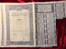 POLAND 🇵🇱 VINTAGE BOND GOVERNMENT 5% Loan 1924, 100 Zlotykh