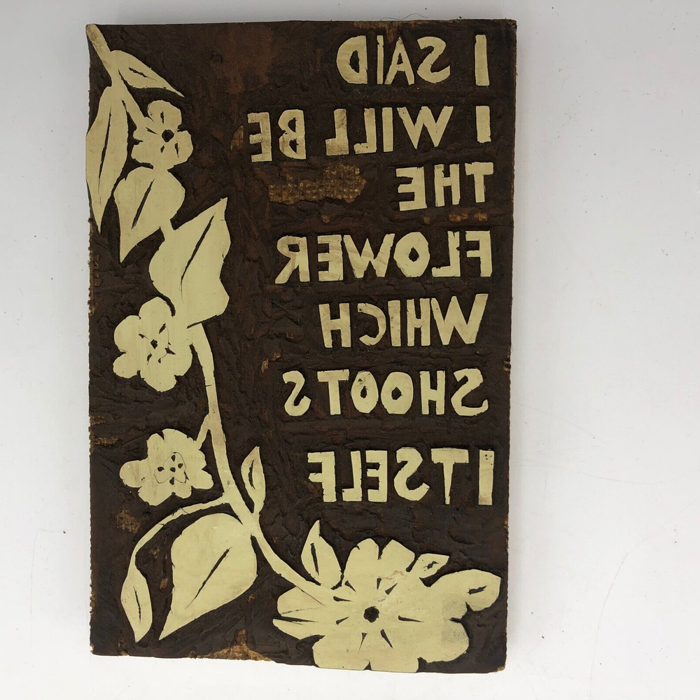 Vintage Speedball Printmaster Large 6x9 Wooden Printing Blocks Carved Stamp