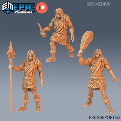 Caveman Miniatur - DnD, Fantasy, RPG, Tabletop, Handarbeit, Sammlerstück, Modell