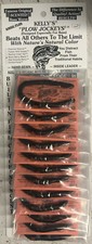 Kelly's Plow Jockey plastic worm *NEW* BlackBerry Black*card of 12