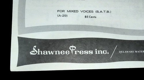 Choral Sheet Music "Set Down Servant" SATB - Arr, Shaw - Waring Choral Series - Picture 2 of 10