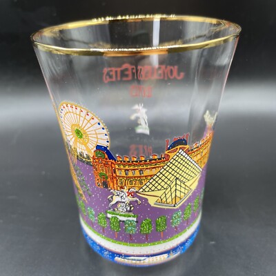 Anthropologie Holiday Time In The City Juice Glass 15 Oz. Paris 2023 New In Box