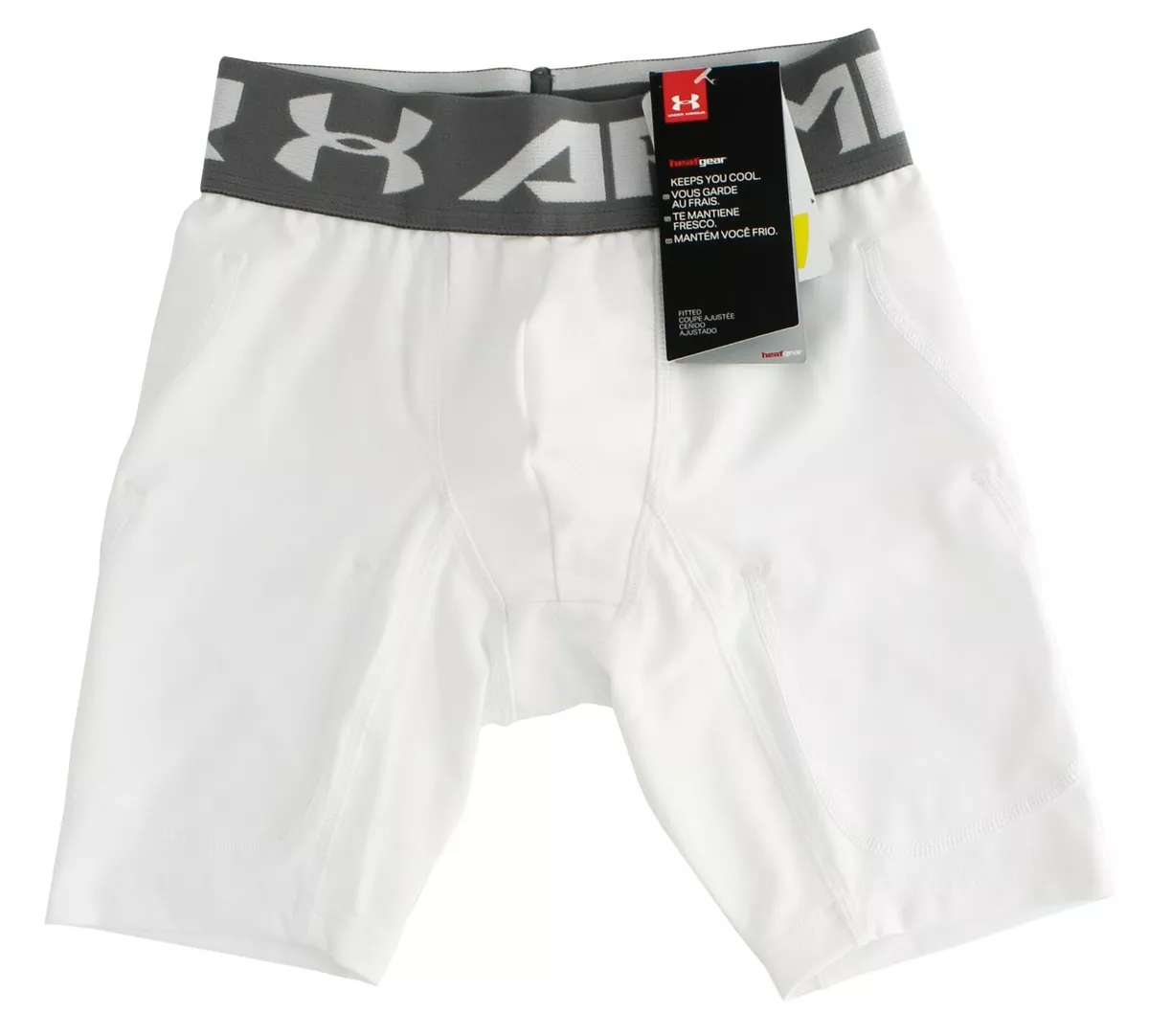 UA HeatGear Compression Shorts Boys Fitted 6-Pocket Football Girdle 1305587