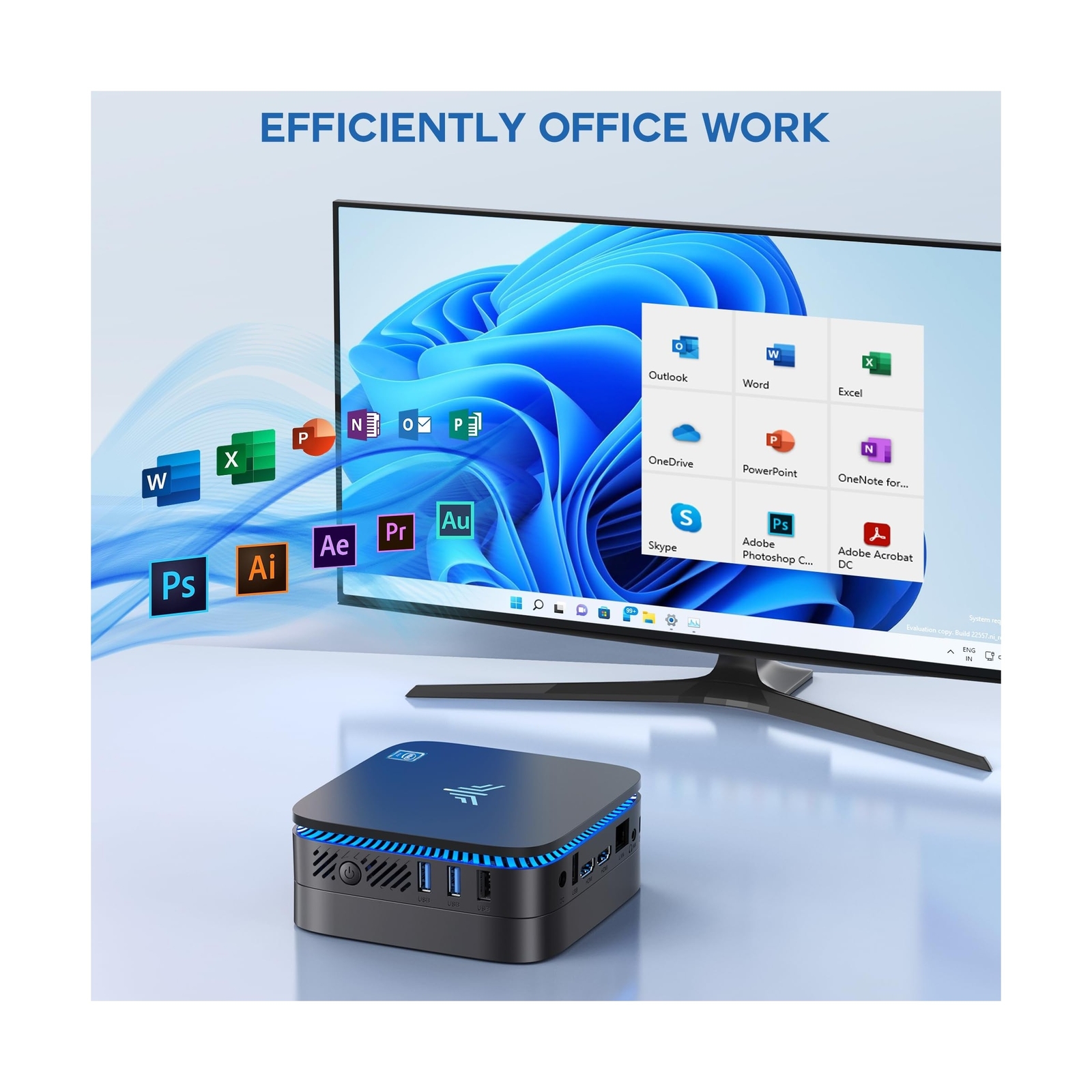 Mini Label Bookmark KAMRUI AK1 Plus Mini Desktop Computer Windows 11, 12th N95(up to 3.4GHz ...