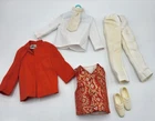 RARE Vintage Barbie KEN Doll Gruuvy Formal #1431 Vest, Shirt, Jacket Pants LOT