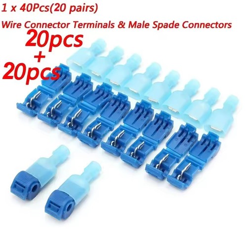 20pcs Quick Electrical Cable Connectors Splice Lock Wire Terminals Crimp...