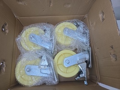 6 Inch Caster Wheels Heavy Duty, Capacity 3700 LB Total - 4 PC HOD Swivel Caster