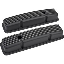 1958-1986 Sbc 283-305-327-350-400 Short Finned Valve Covers Black