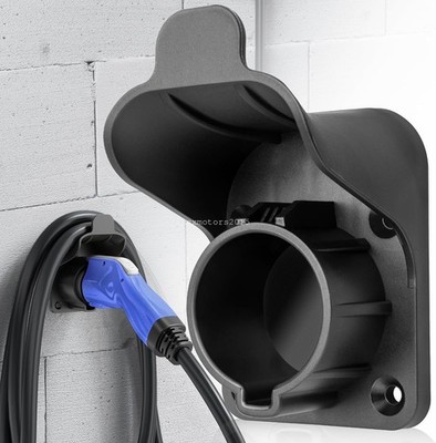 EV Charger Holder for SAE J1772 Wall Mount Nozzle Holster Dock Cable Organizer