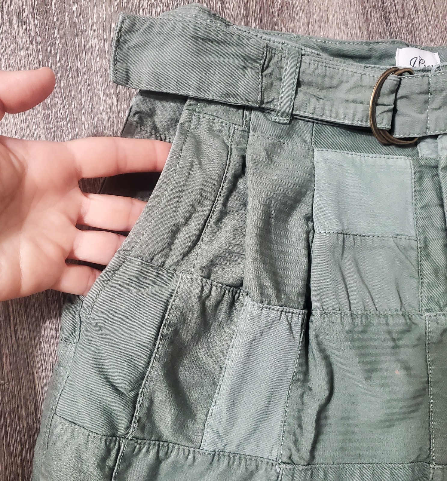 J.Crew Size 2, D-ring Patchwork Short Cuffed Pre-… - image 4