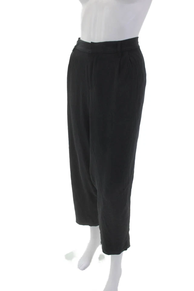 Pantalones ajustados Catherine Malandrino para mujer de malla laterales negros beige talla 14 Foto 2 de 4