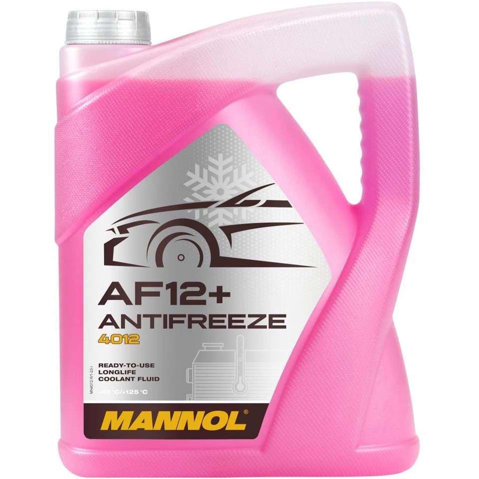 5L MANNOL KÜHLERFROSTSCHUTZ ROT AF12+ G12+ -40°C KÜHLMITTEL passend für VW AUDI
