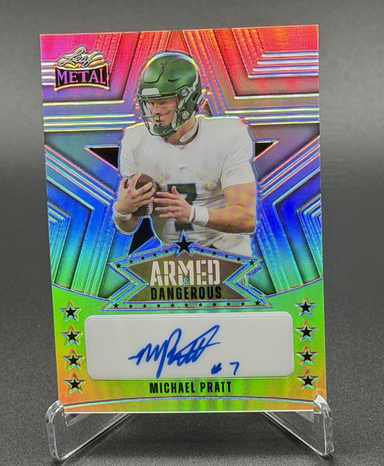 2024 Leaf Metal Michael Pratt Tulane Armed Dangerous Auto 6/10 AD-MP1