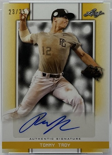 Tommy Troy Rookie Auto PSA 10/10 -2019 Leaf Showcase ‘Yellow’ /25 - Diamondbacks - Picture 5 of 8