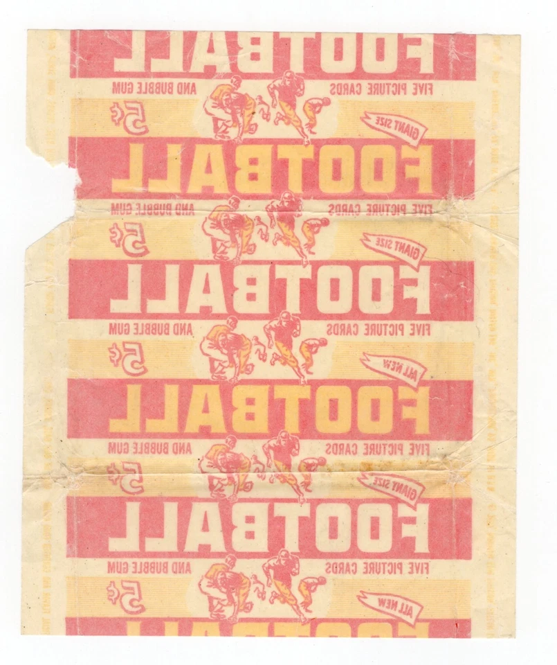 1952 BOWMAN LARGE FOOTBALL WAX WRAPPER SCARCE! - image 2 of 2