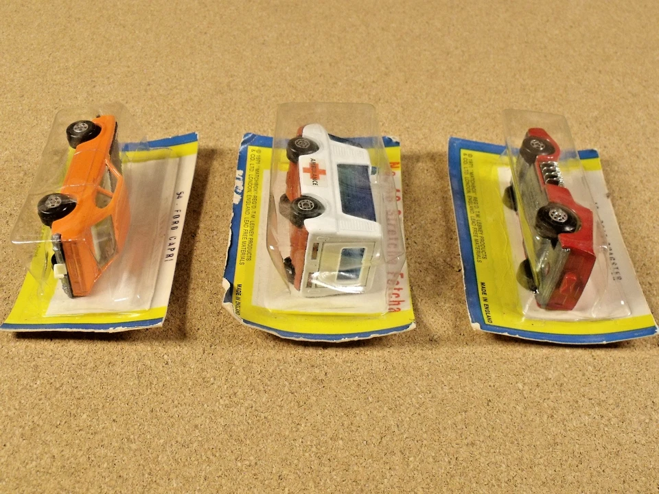 3 OLD VINTAGE LESNEY MATCHBOX VEHICLES # 19 # 46 & # 54 SUPERFAST FACTORY SEALED - Image 4 of 4