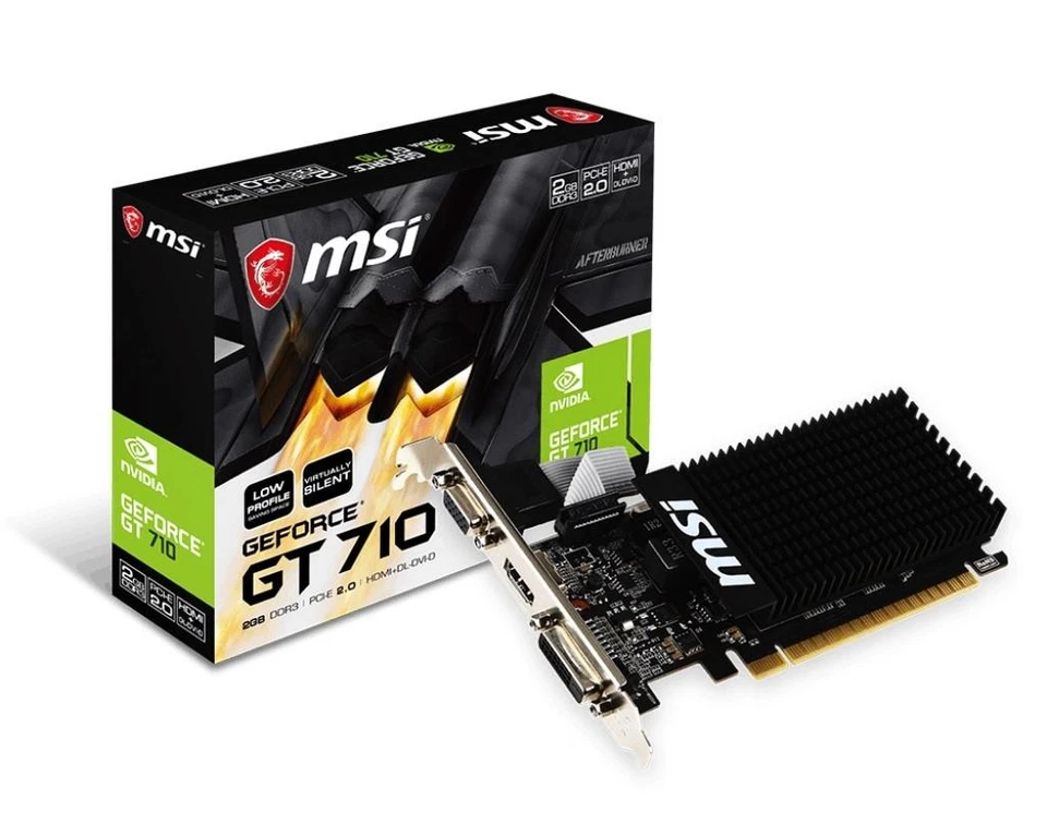 Karta VGA MSI GT 710 2GD3H LP 2GB DDR3 64bit VGA+DVI+HDMI PCIe2.0 LP MSI - Photo 1/1