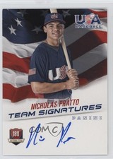 2015 Panini USA Baseball Blue Ink 298/499 Nick Pratto Nicholas #18U-NP Auto 0q1p