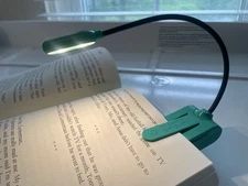 Might Brite Book Light, Teal, Battery Powered LED Clip On Design