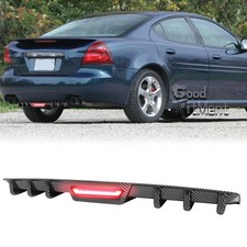For Pontiac Grand Prix 34 Carbon Look Rear Bumper Lip Diffuser W Brake Light