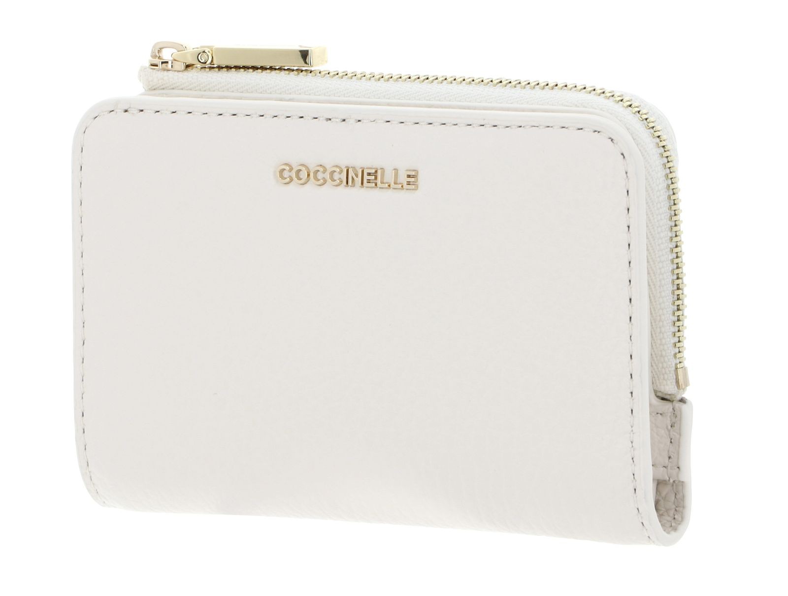 COCCINELLE purse Metallic Soft Wallet Pearl