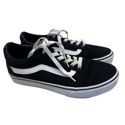 Vans Ward Low Top Skate Sneaker Women's Size 9 Black Canvas Lace-Up Comfort