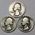 1942 P, D, S, Washington Quarters, 90% Silver, Perfect For Coin Albums- Q-42CK