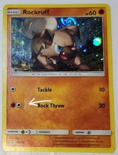HD Swirl 🌀 Rockruff SM06 Cosmos Holo Rare Pokémon TCG Black Star Promo