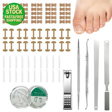 Ingrown Toenail Removal Kit Professional Corrector Tool Set with 20 Pads