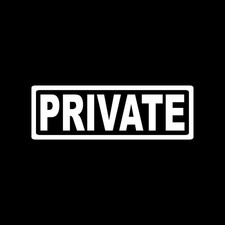Private Decal Sticker White Office Door Signage Die Cut Vinyl
