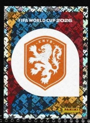 2026 PANINI WORLD CUP FOOTBALL NETHERLANDS BADGE-EMBLEM STICKER #NED 1 FREE P/P