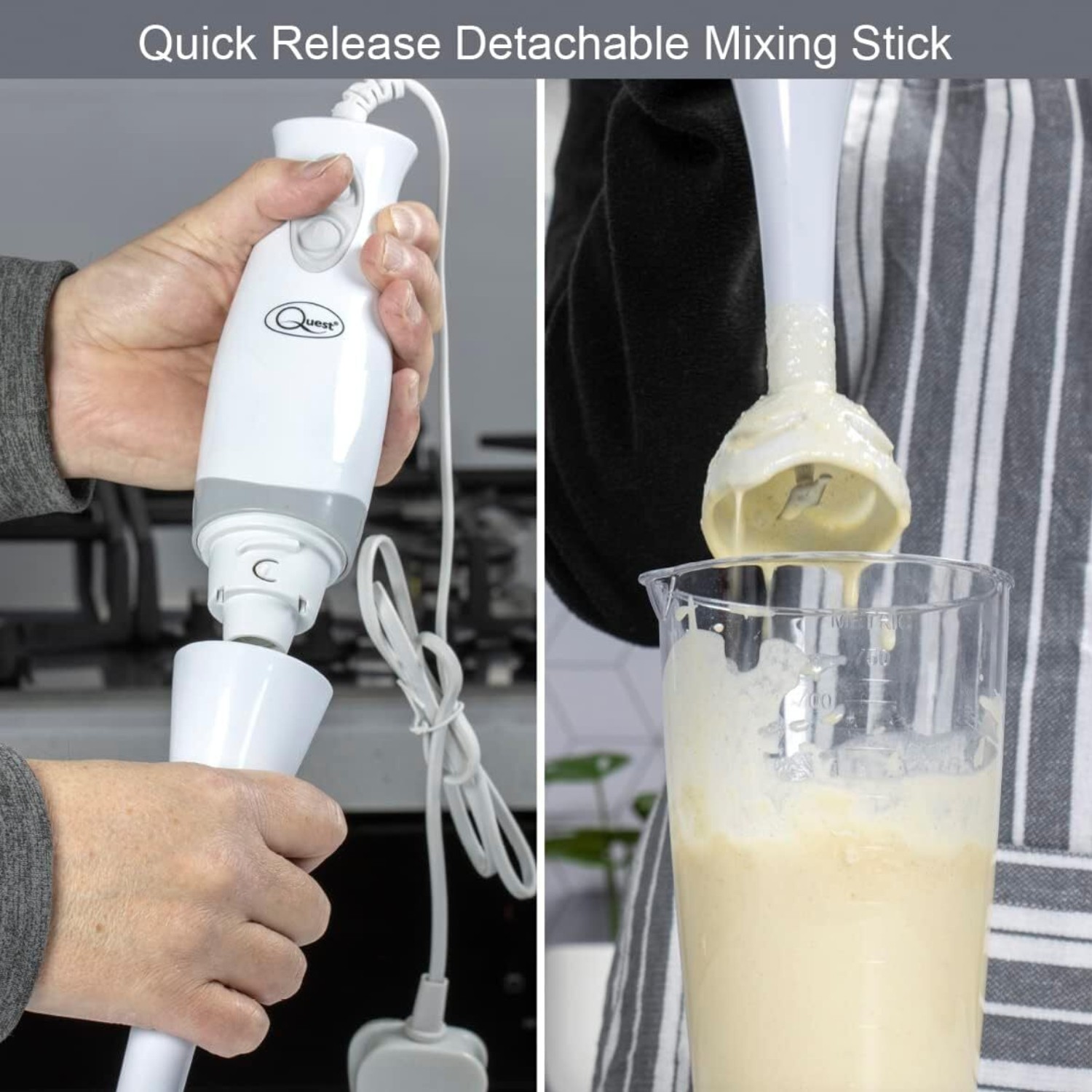 Quest 2 Speed Hand Stick Blender Mixer Stainless Steel Blade Juicer Smoothies