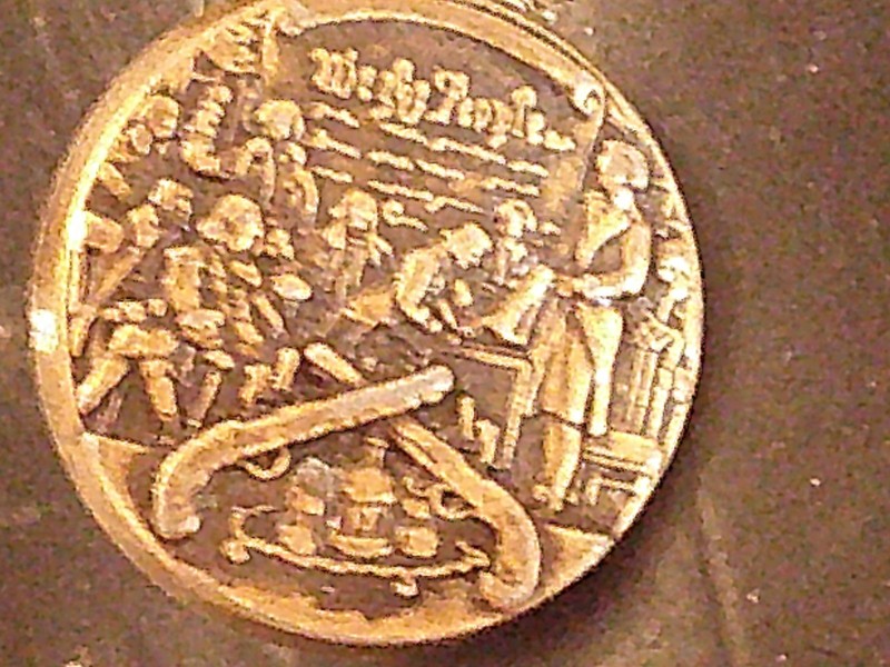 Vintage NRA We the People Declaration of Independence USA Brass Tone Lapel Pin