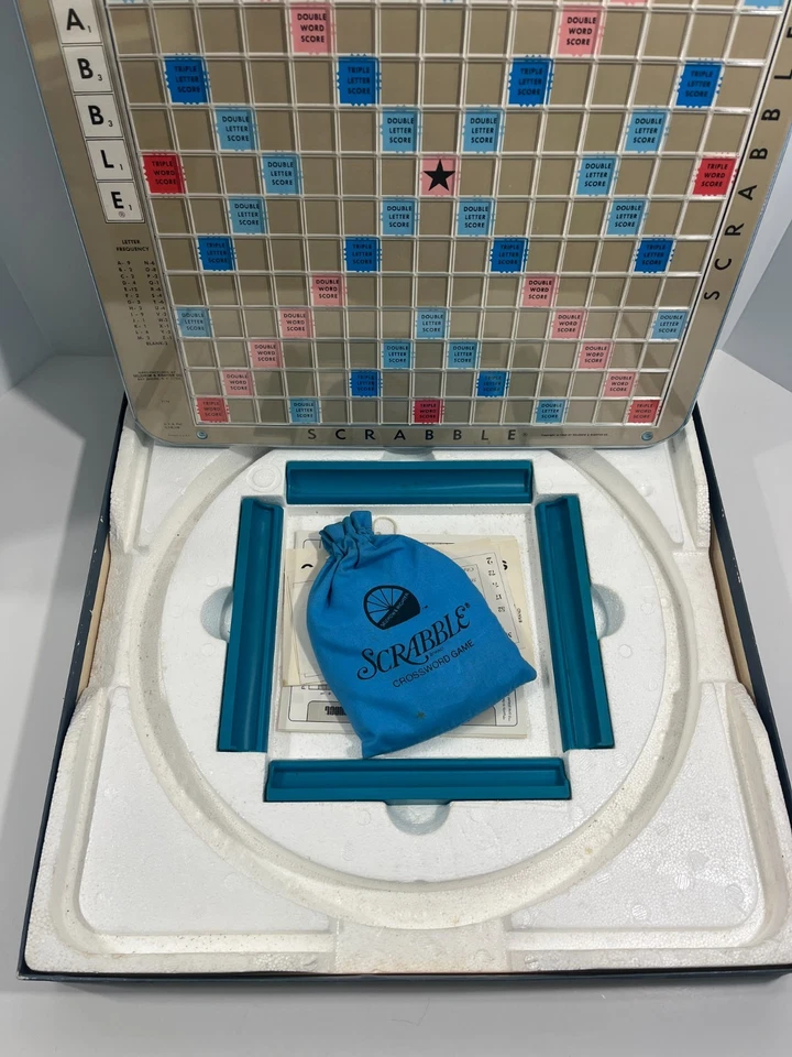 Tocadiscos Scrabble Edición Deluxe ~ 1982 ~ Selchow & Righter EE. UU. ~ GUC Foto 4 de 4