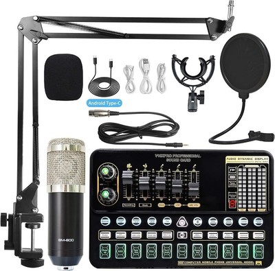 Audio Mixer Verteiler Equipment Set Kondensator Mikrofon V10/Desktop