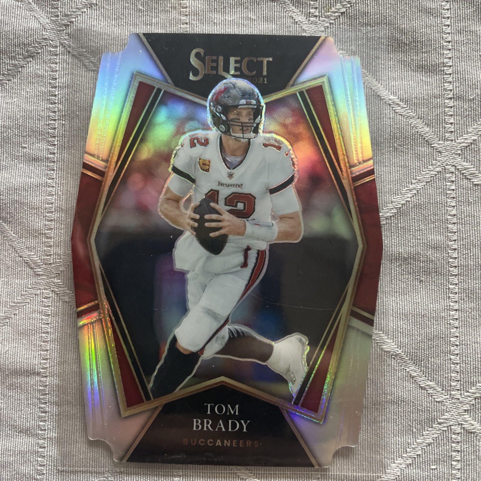 2021 Panini Select - Premier Level Silver Prizm Die-Cut #101 Tom Brady