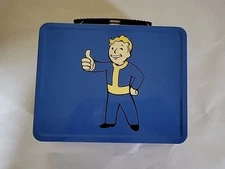 Fallout 4 Vault 111 Blue Metal Tin Lunchbox Vault Boy Bethesda empty