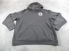 Carhartt Hoodie Sweatshirt Mens XL Gray Relaxed Fit Chest Logo Fleece Pullover