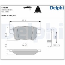 Satz Bremsbeläge Bremsklötze hinten für Renault Kangoo BE KW0/1 FW0/1 id78586
