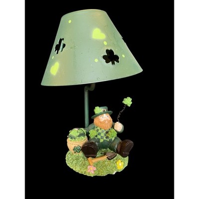 Leprechaun Figurine St Patricks Day Green Small Excellent Shamrock Decor